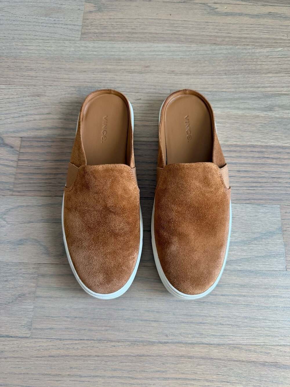Vince Suede Slip-On Mules Size US 7M Tan Suede